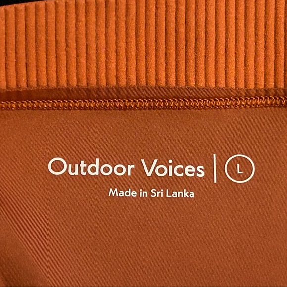 Outdoor Voices Leggings Womens Large Orange Performance Compression Training Gym - Picture 10 of 13